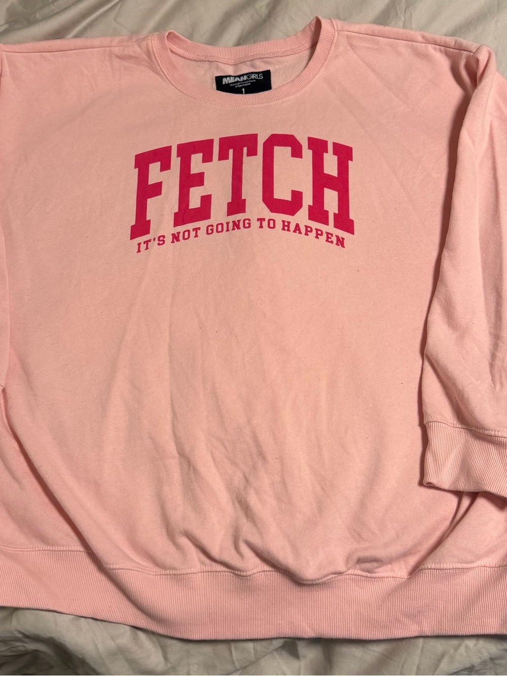 Torrid Mean Girls 'Fetch' Pink Crewneck Sweater